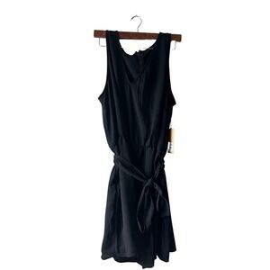NWT Halogen black sleeveless romper‎ size L